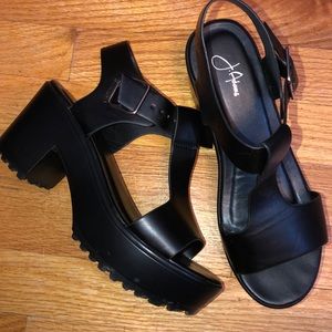 Black platform heels